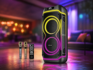 Портативная акустика ZXX-5540 100Вт / Портативная колонка аккумуляторная USB/TWS/TF/FM/BT / Переносная колонка с 2 микрофонами и пультом ДУ
