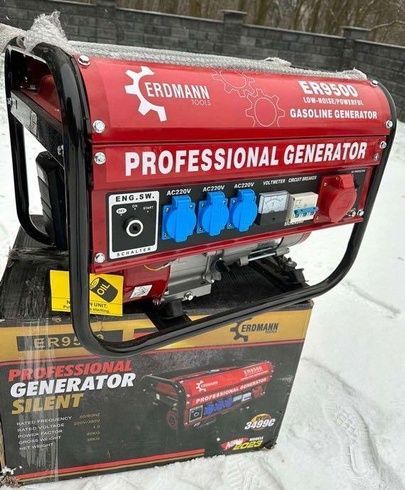 Генератор бензиновий ER-9500 Erdmann Tools (3 фази, 2,5 кВт)