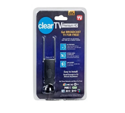 Цифрова ТВ антена Clear TV Premium 4K, Черный