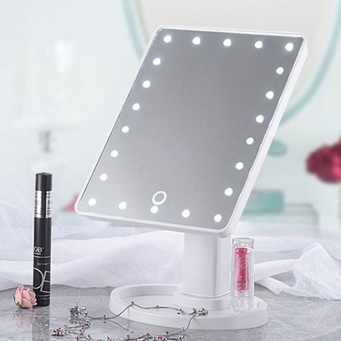 Дзеркало з LED підсвічуванням для макіяжу Magic MakeUp Mirror рожеве