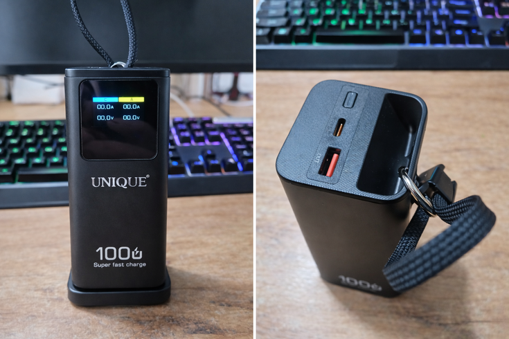 Портативная батарея UNIQUE 60000mah Power Bank быстрая зарядка LED-дисплей