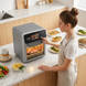 Сіра Електрична мультипіч Top Kitchen TK-00244 12л / Аерогриль з сенсорним керуванням 2400 Вт 10 програм