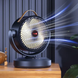 Аккумуляторный мини вентилятор VU-05/FS-25 с поворотом / Вентилятор Mini fan с LED-подсветкой и USB