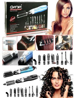 Фен-стайлер для волос 10 в 1 Gemei GM-4833, фен щетка, многофункциональный стайлер
