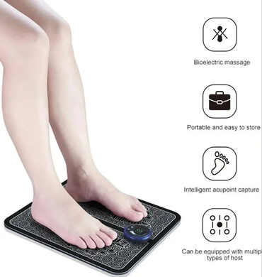 Масажер EMS для НОГ, автоматичний Вібраційний масажер для ніг та ступнів, Черный