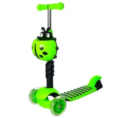 Детский самокат Best Scooter 5в1 Божья коровка оранжевый