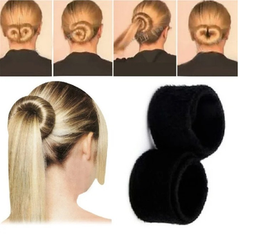 Резинка/заколка для волос Hairagami Bun Tail (Хеагами), Резинка для пучка, Твистер на волосы, Черный