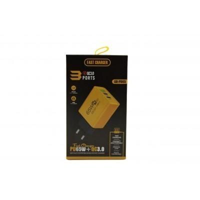 Адаптер USB та 2 TYPE C 65W