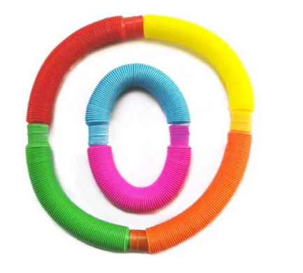 Развивающий сенсорный набор Эластичные поп-трубки (12 шт, размер S), Разные цвета