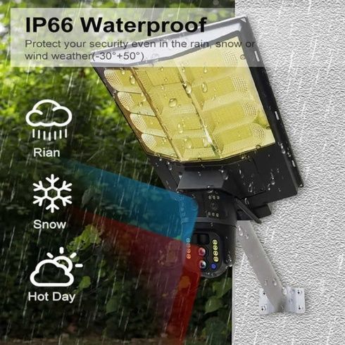 Камера видеонаблюдения PTZ уличная WiFi+LED лампа+солнечная панель (SPM-XA01/T19-4G)