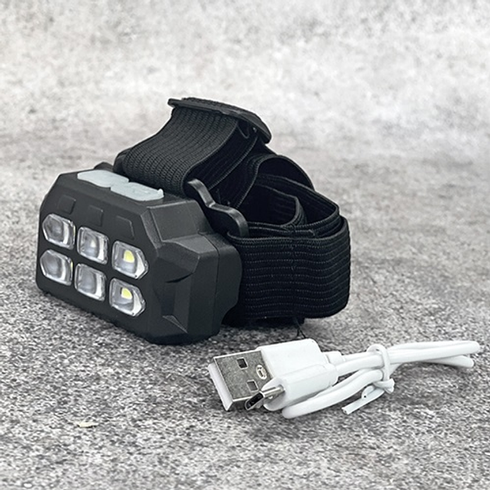 Налобный аккумуляторный фонарь Saiqi SQ-816, ЗУ microUSB