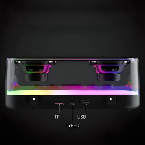 Портативная колонка Bluetooth с подсветкой RGB  Bluetooth 5.0, Type-C.