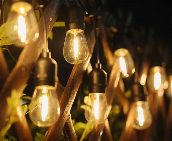 Ретро гирлянда на мощной солнечной батарее 5 м 15 лампочек Bulbs