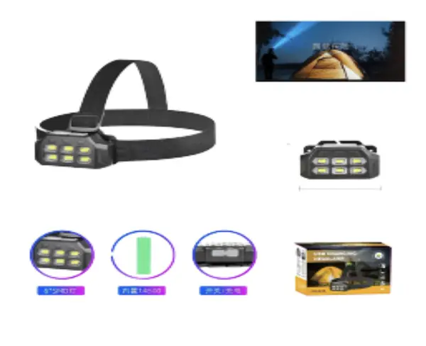 Налобный аккумуляторный фонарь Saiqi SQ-816, ЗУ microUSB