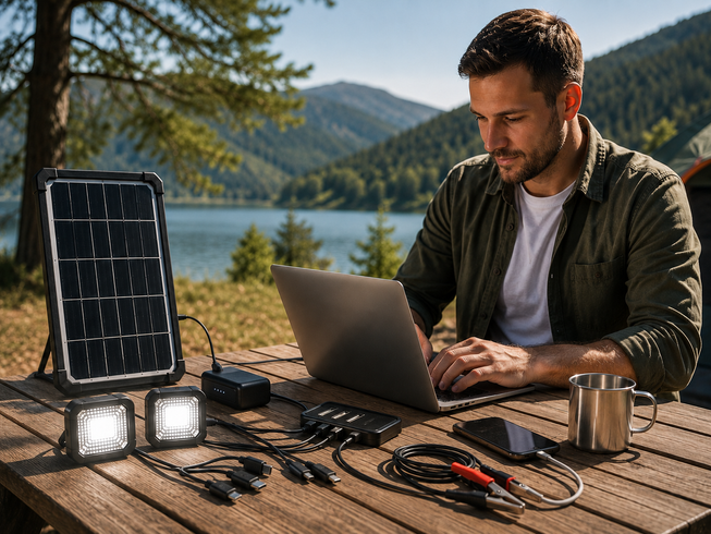 Портативная солнечная зарядная станция CoLamp CL-618PB-15W, 10800 mAh с LED-лампами / Автономный источник питания с солнечной панелью