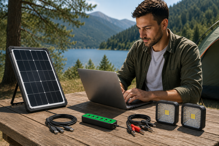 Портативная солнечная зарядная станция CoLamp CL-618PB-15W, 10800 mAh с LED-лампами / Автономный источник питания с солнечной панелью