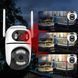 Уличная поворотная камера видеонаблюдения WiFi Dual lens Q2 на 2 объектива, 8Mp Type-C