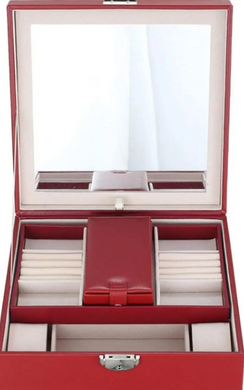 Скринька для прикрас Lombardi 25.5 х 25.5 х 9 см (JSB/01130/03/red) червона