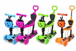 Детский самокат Best Scooter 5в1  Божья коровка