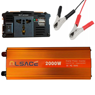 Перетворювач інвертора OLSACE 2000W 12-220V Power Inverter Автомобільний перетворювач