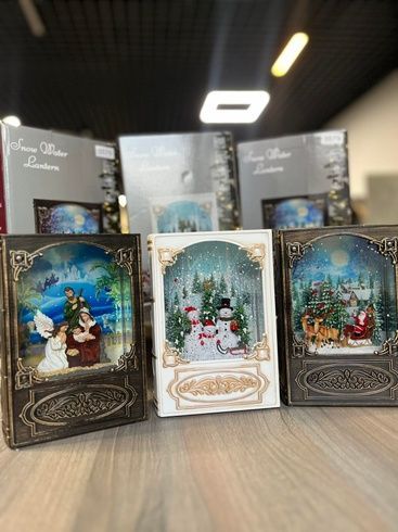 Музыкальная новогодняя книга ночник-светильник XMAS WDL 24023B Рождественская ночь