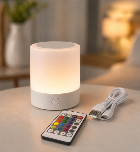 Настільна LED лампа нічник Mini touch lamp / Портативний світильник-нічник від USB / Нічник акумуляторний RGB