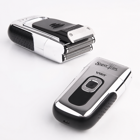 Бритва VGR V 332 Silver / Шейвер сеточный на USB / Электробритва с двойным лезвием и триммером