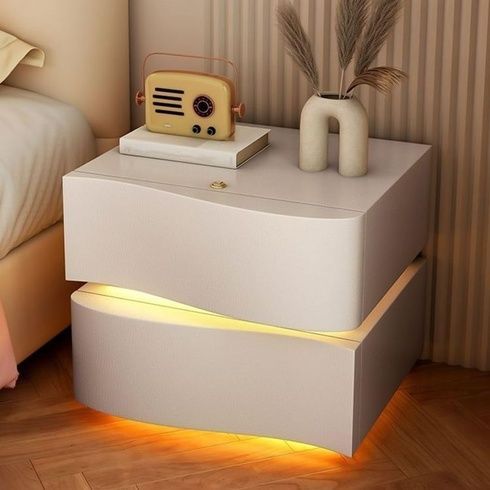 Приліжкова тумба з екошкіри з LED підсвічуванням&nbsp; MBXFO1
