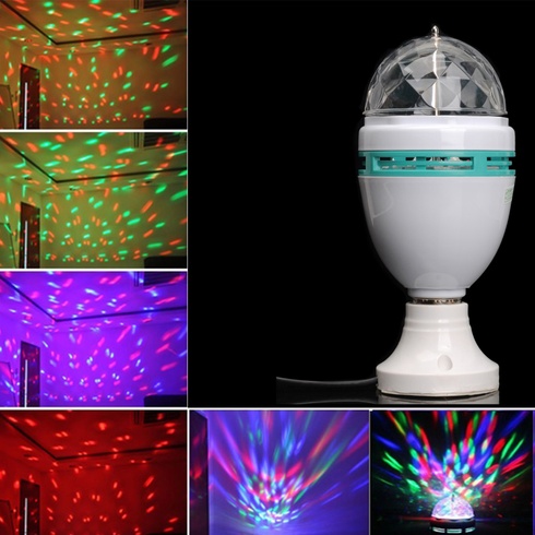 Світлодіодна диско-лампа з патроном LED MINI PARTY