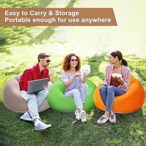 Надувне крісло-пуф Inflatable Sofa / Надувне крісло-мішок 110&times;110&times;85 см