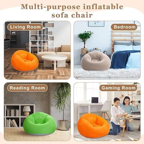Надувне крісло-пуф Inflatable Sofa / Надувне крісло-мішок 110&times;110&times;85 см