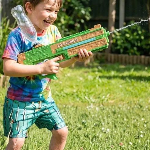 Водяний пістолет електричний зі світлом /  Водяний автомат Electric Water Gun  / Водяний бластер SQ011B