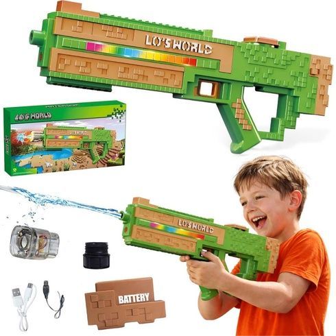 Водяний пістолет електричний зі світлом /  Водяний автомат Electric Water Gun  / Водяний бластер SQ011B