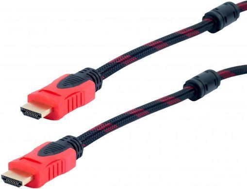 Кабель HDMI-HDMI Donli оплетка, фериты, усиленный 30 м (V1.4), Черный