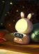 Детские часы с будильником Кролик Rabbit clock with LIGHT WHITE
