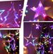 Светодиодная новогодняя гирлянда штора Елка Олень Колокольчик с пультом 12 предметов Разноцветный
