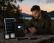 Портативная солнечная зарядная станция CoLamp CCLAMP CL-318PB-8W, 5400 mAh с LED-лампами / Автономный источник питания с солнечной панелью