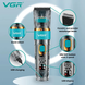 Машинка для стрижки VGR V 695 / Аккумуляторная машинка для стрижки волос + 6 насадок, с USB / Беспроводной триммер для стрижки