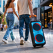 Портативна акустика ZXX-1095 80Вт / Колонка 2&times;8дюйма Bluetooth/USB/TF/AUX, FM, LED / Переносна музична колонка з мікрофоном для караоке