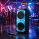 Портативна акустика ZXX-1095 80Вт / Колонка 2&times;8дюйма Bluetooth/USB/TF/AUX, FM, LED / Переносна музична колонка з мікрофоном для караоке