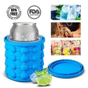 Силіконове відро &ndash; форма для льоду Ice Genie, Блакитний