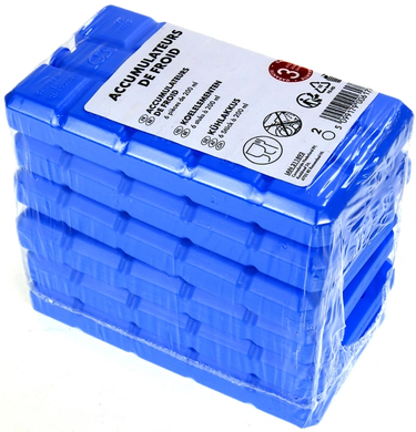 Аккумулятор холода для термосумки пластиковый 16х9х1,5 объем 200 мл, хладоэлемент медицинский AVS IG-200ml, Голубой