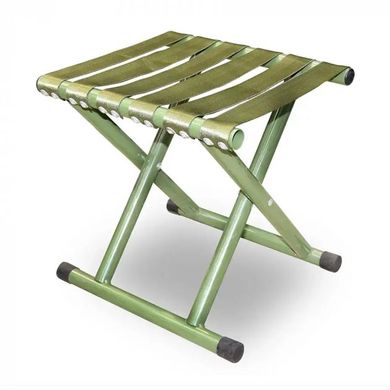 Складаний стілець для пікніка та риболовлі без спинки 40 см C-2, Зелений