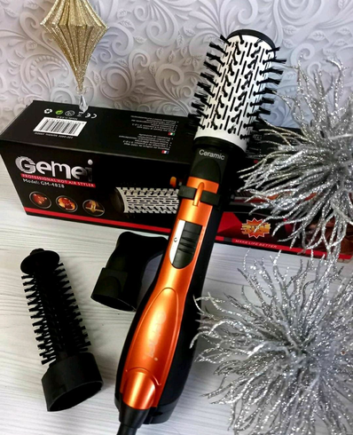 Вращающийся фен расческа с насадками Gemei GM-4828 воздушный стайлер для укладки волос