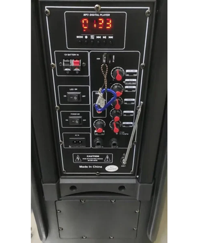 Портативная колонка Su-Kam 1010 + 2 микрофона + BT 12v220v