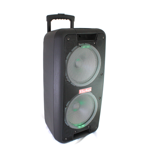 Портативная колонка Su-Kam 1010 + 2 микрофона + BT 12v220v