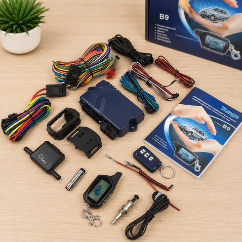 Автосигналізація CAR ALARM 2 WAY B9 / Двостороння автомобільна сигналізація з автозапуском та інтелектуальним запуском двигуна
