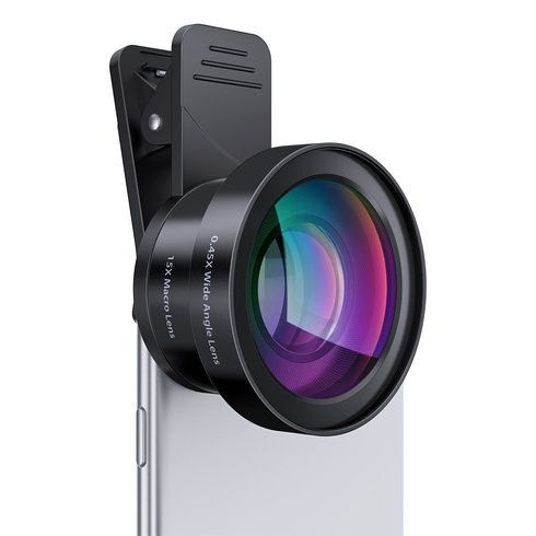 Макролінза для телефону, об'єктив для телефону, лінза 2 об'єктиву 0.45 lens AND HA-55