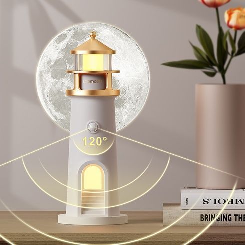 Ночник маяк с проекцией луны  LightHouse проектор луны с аккумулятором