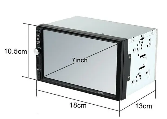 Автомагнитола 7" 2din USB+SD+Bluetooth короткая база Pion-SВ 7012, Черный